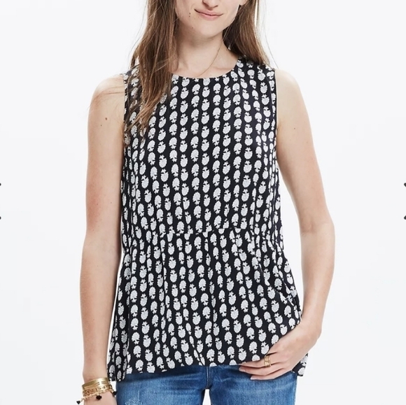 Madewell Floral Bloom Stamp Tank Top - Picture 1 of 11